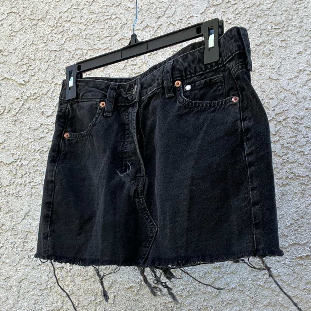 Mini black Jean skirt